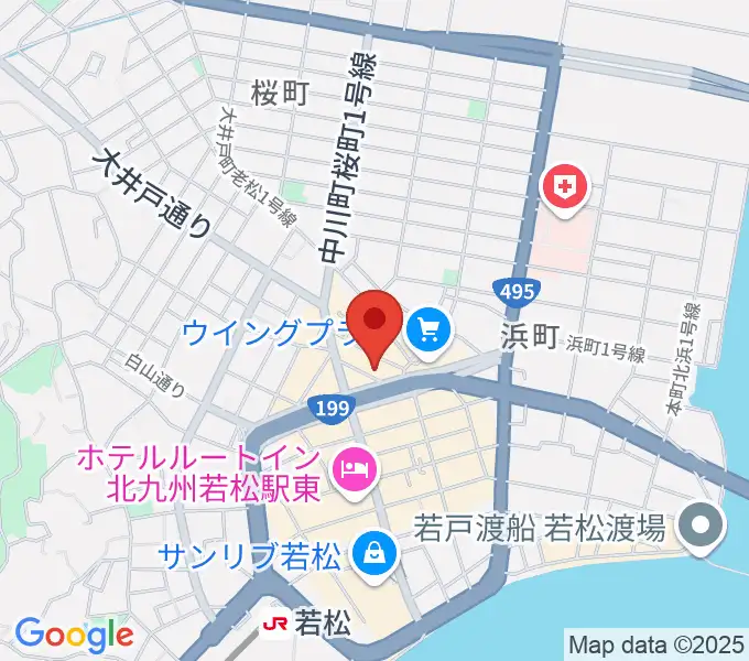 若松T-Jam Live&Barの地図