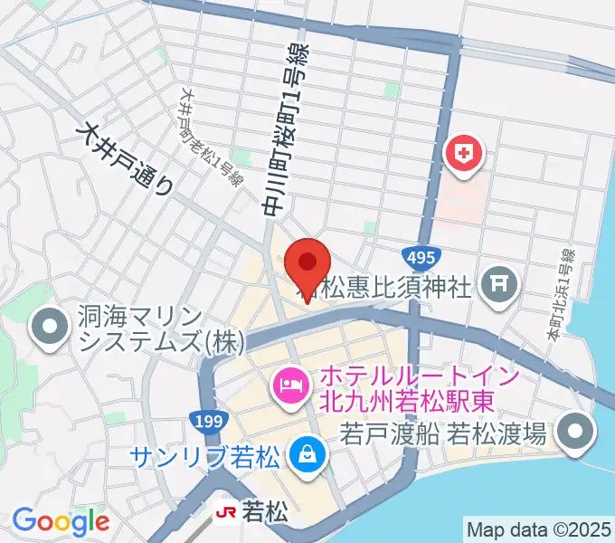 若松T-Jam Live&Barの地図