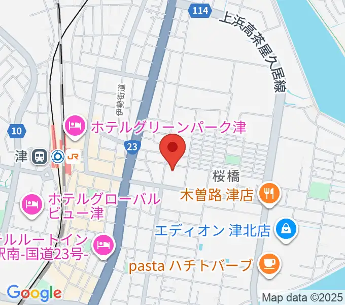 三重県教育文化会館の地図