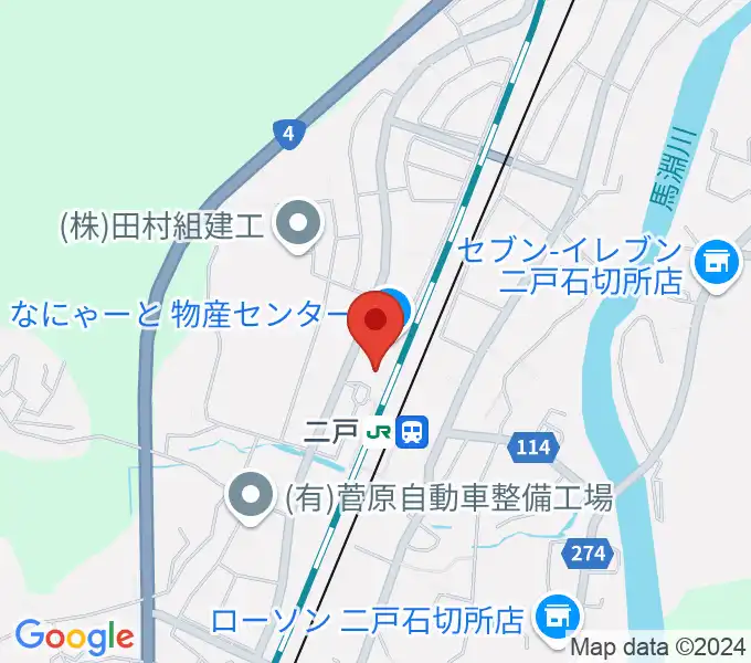 カシオペアメッセ・なにゃーとの地図