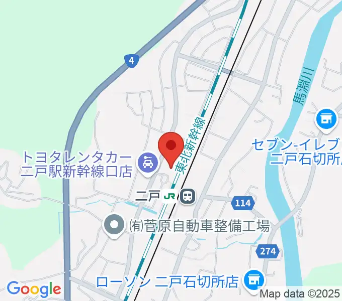 カシオペアメッセ・なにゃーとの地図