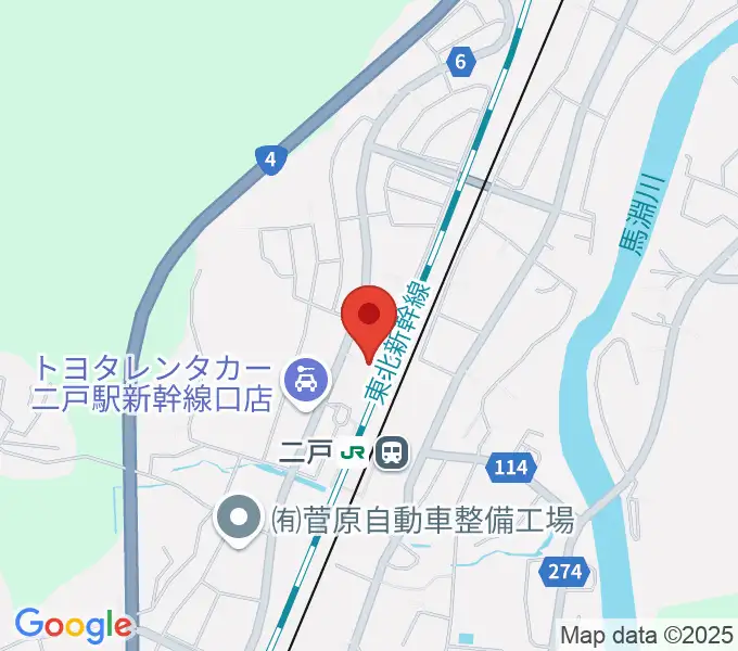 カシオペアメッセ・なにゃーとの地図