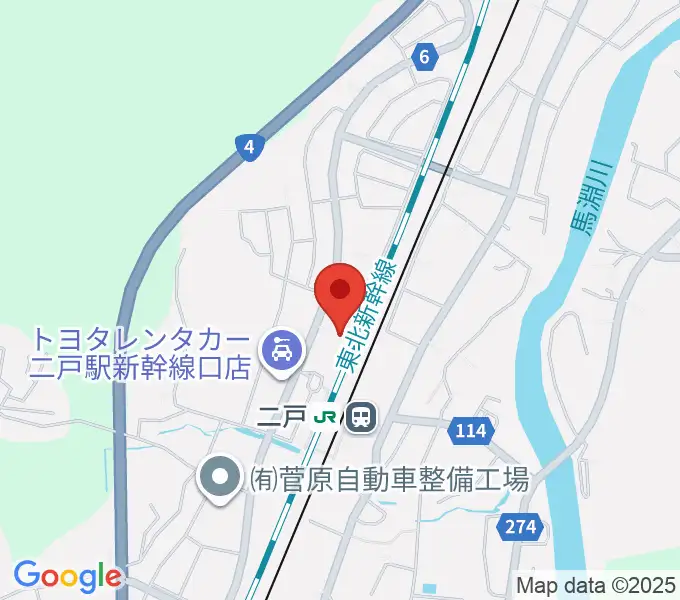 カシオペアメッセ・なにゃーとの地図