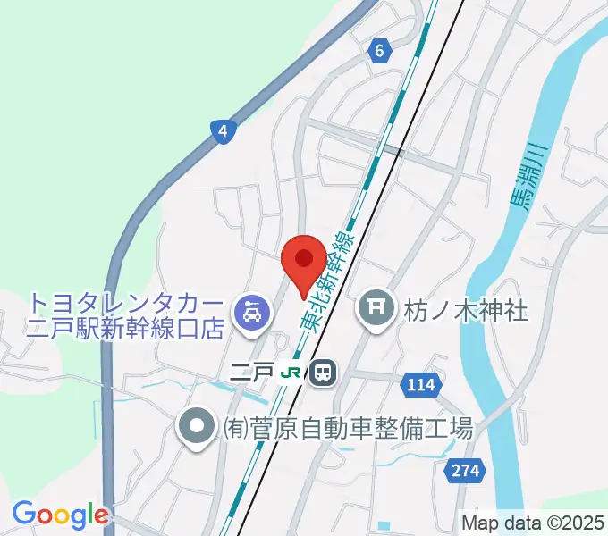 カシオペアメッセ・なにゃーとの地図