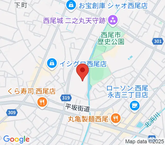 にししん文化会館 茶々っとホールの地図