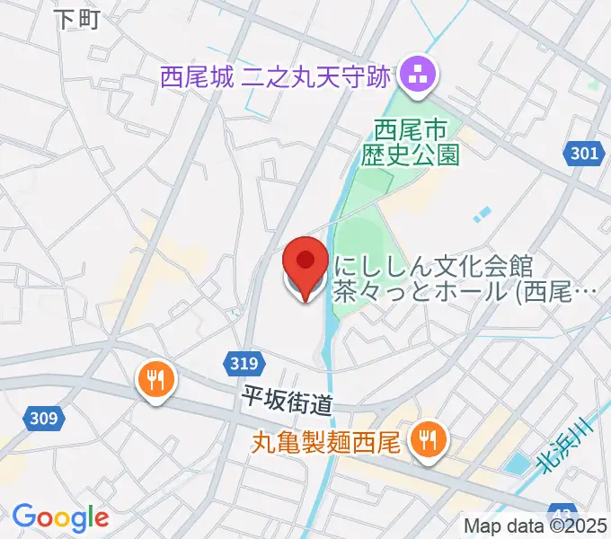 にししん文化会館 茶々っとホールの地図