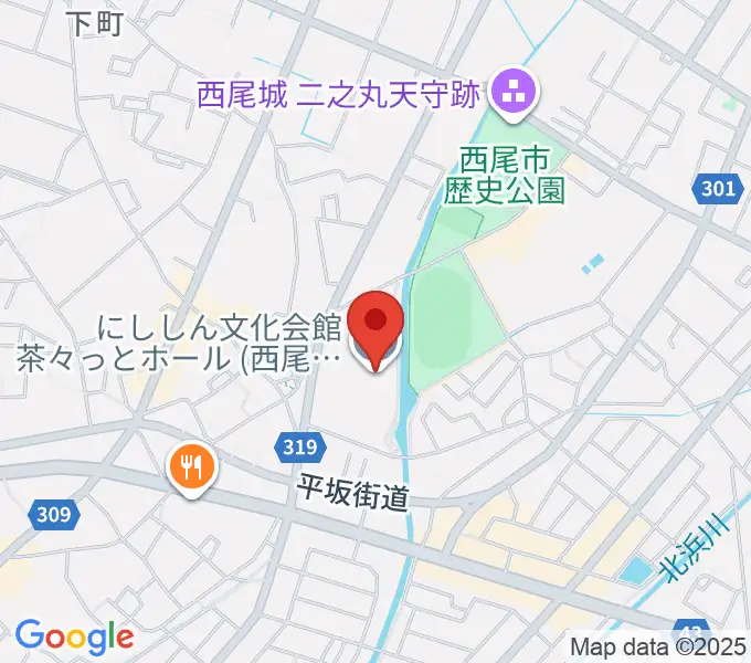 にししん文化会館 茶々っとホールの地図