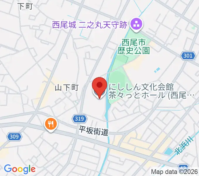 にししん文化会館 茶々っとホールの地図