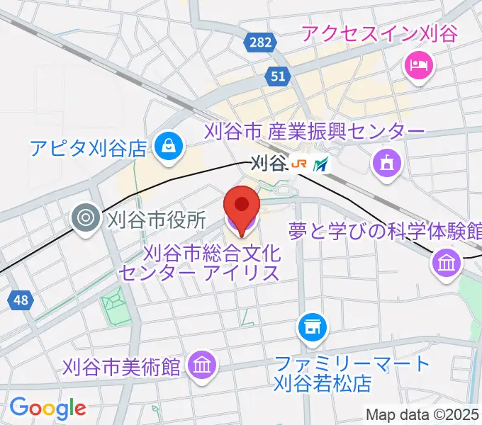 刈谷市総合文化センター アイリスの地図
