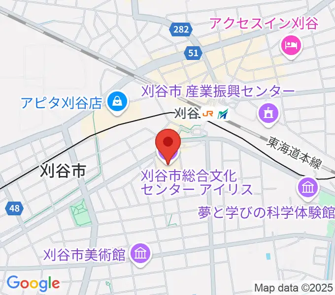 刈谷市総合文化センター アイリスの地図