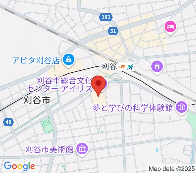 刈谷市総合文化センター アイリスの地図