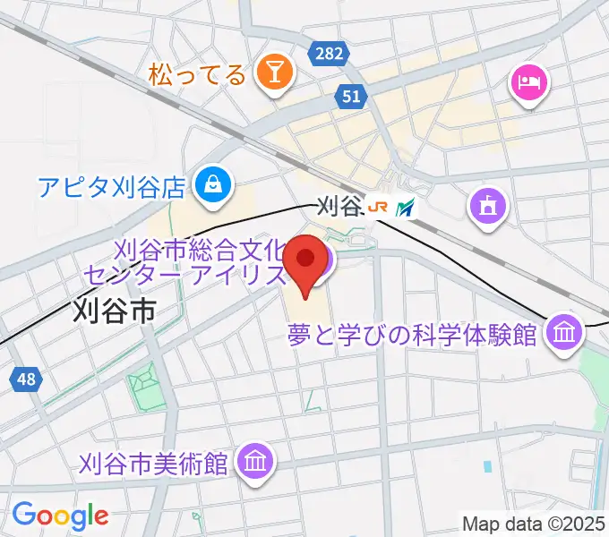 刈谷市総合文化センター アイリスの地図
