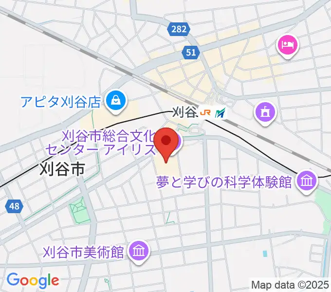 刈谷市総合文化センター アイリスの地図