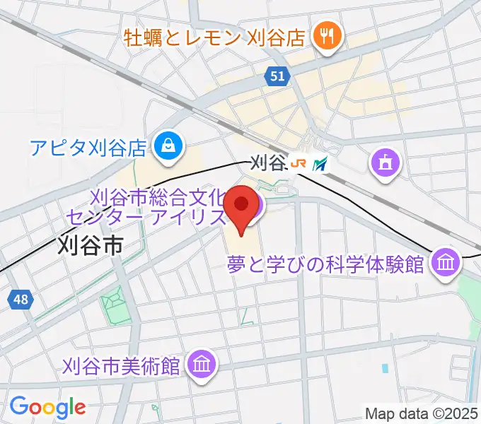 刈谷市総合文化センター アイリスの地図