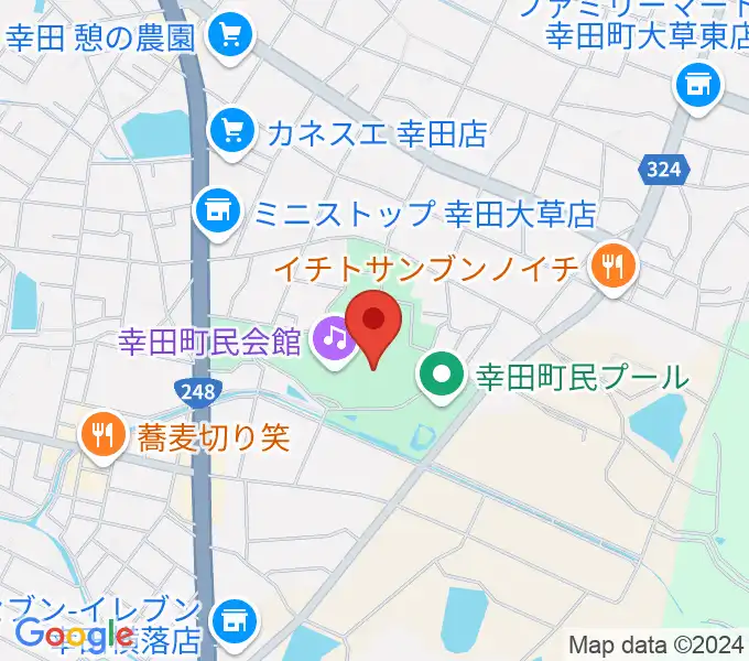 幸田町民会館の地図