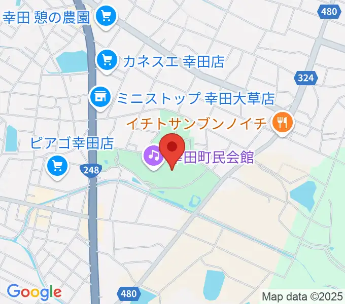 幸田町民会館の地図