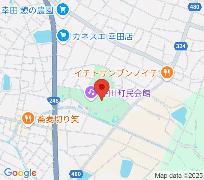 幸田町民会館の地図