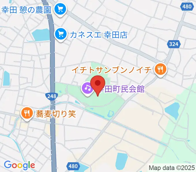 幸田町民会館の地図