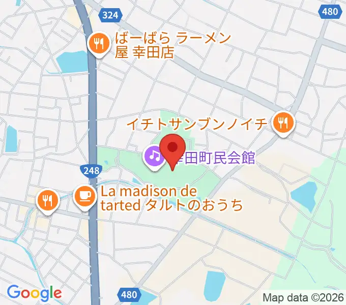 幸田町民会館の地図