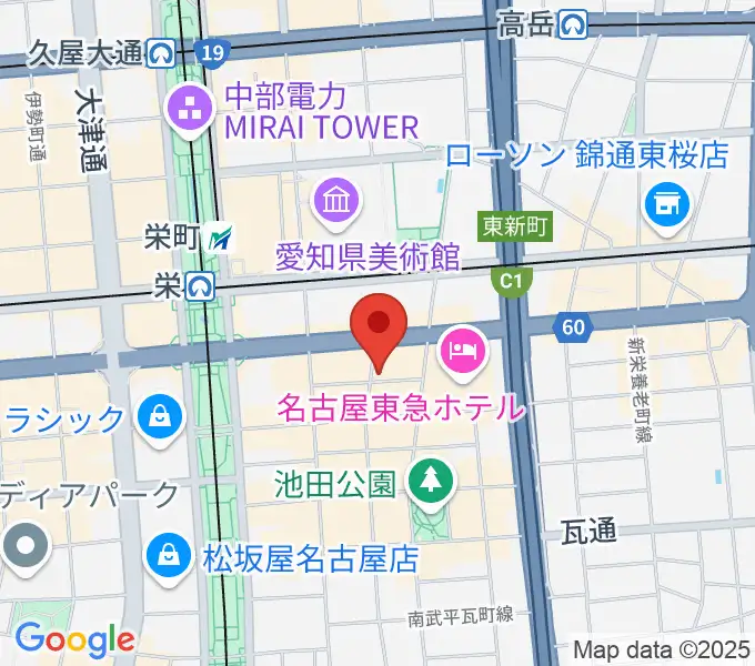 名古屋栄Live DOXYの地図
