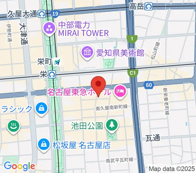 名古屋栄Live DOXYの地図