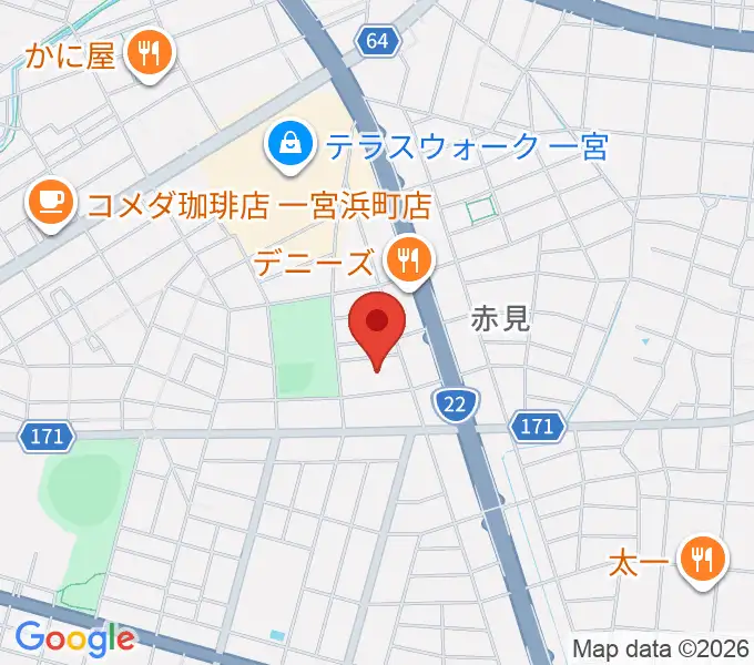 一宮市市民会館の地図
