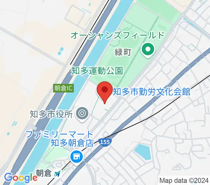 知多市勤労文化会館の地図