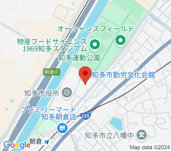 知多市勤労文化会館の地図