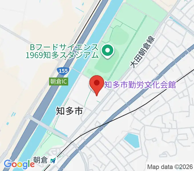 知多市勤労文化会館の地図