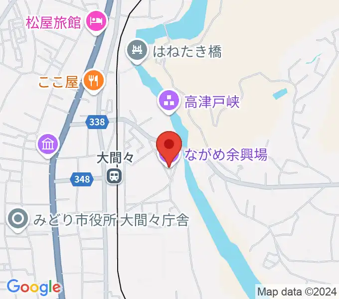 ながめ余興場の地図