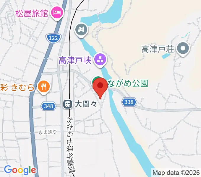 ながめ余興場の地図