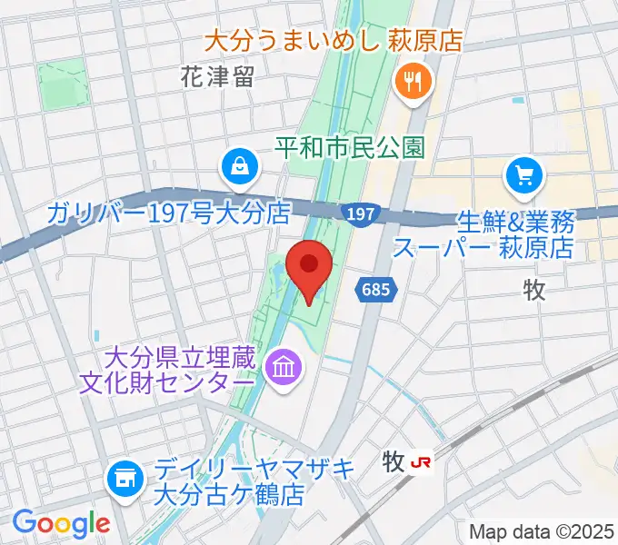 平和市民公園能楽堂の地図