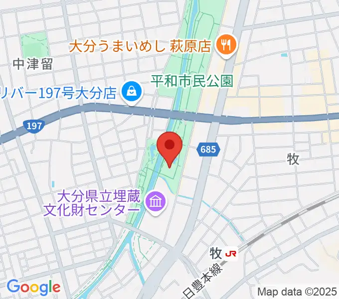 平和市民公園能楽堂の地図