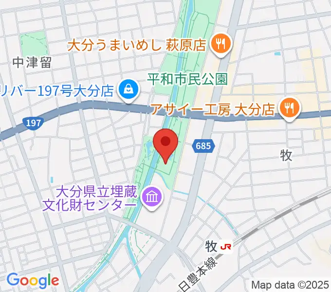 平和市民公園能楽堂の地図