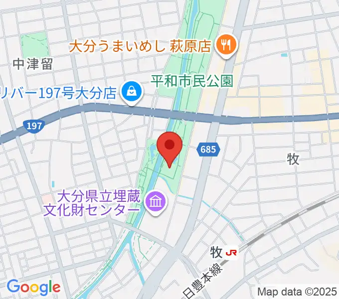 平和市民公園能楽堂の地図