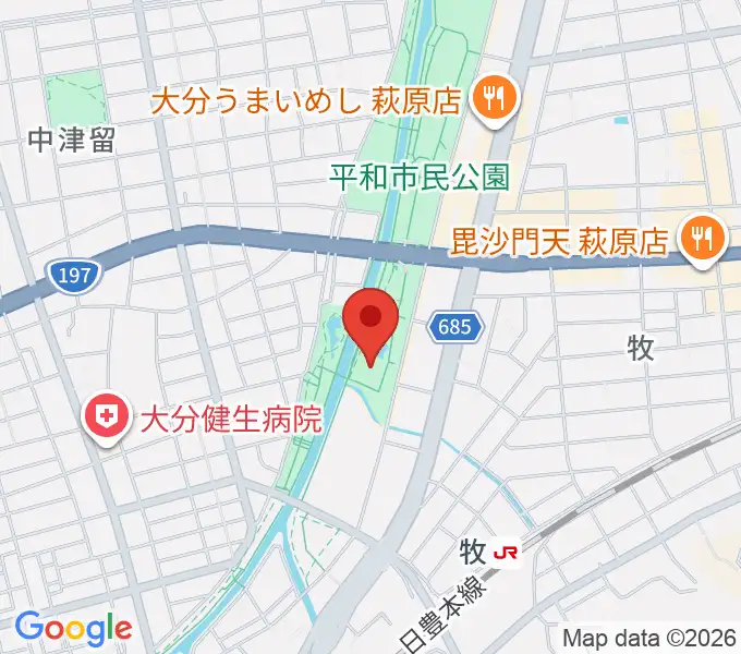 平和市民公園能楽堂の地図