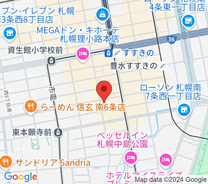 札幌クレイジーモンキーの地図