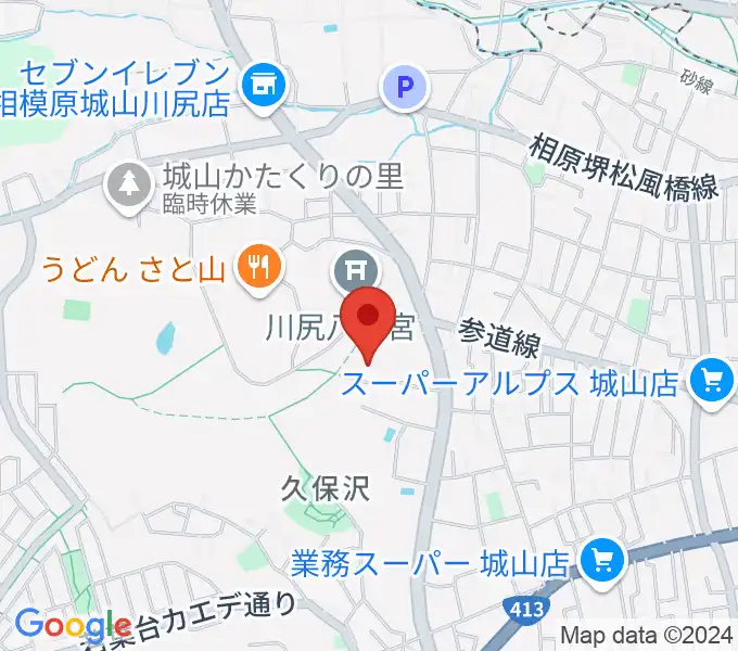 もみじホール城山の地図