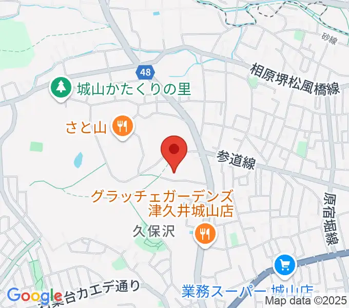もみじホール城山の地図