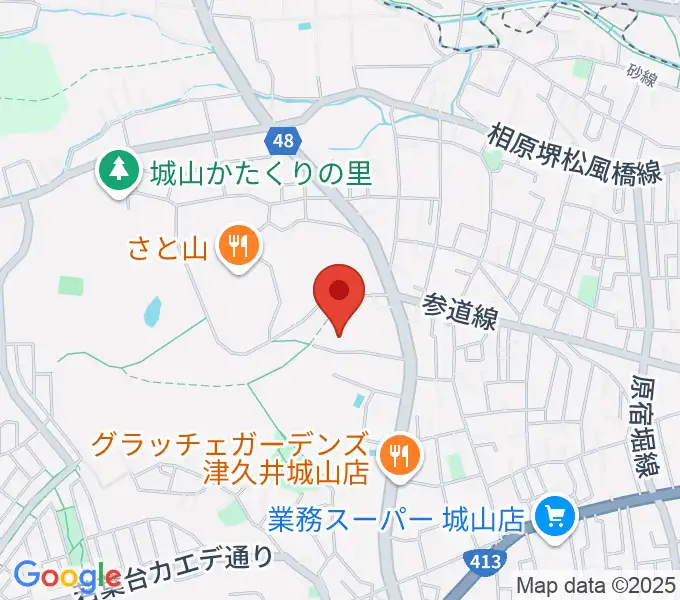 もみじホール城山の地図