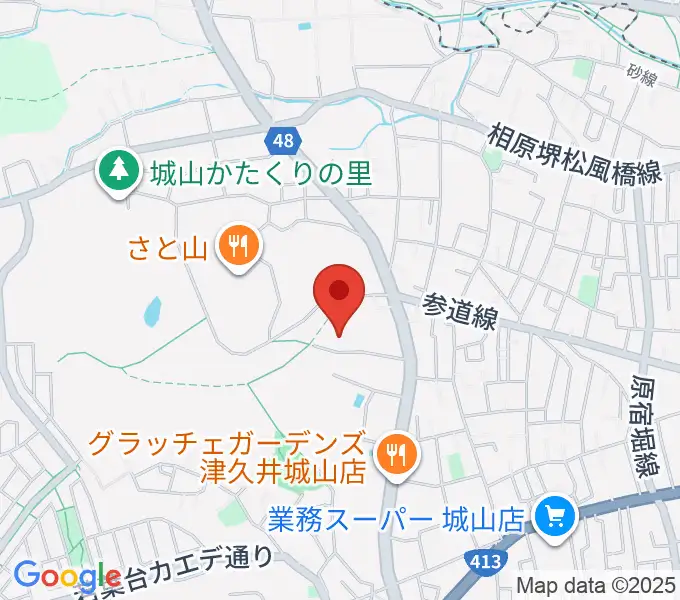 もみじホール城山の地図