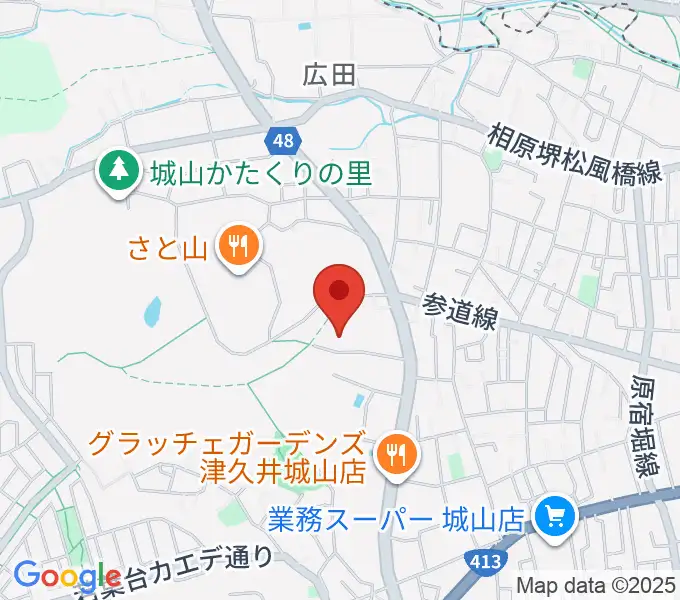 もみじホール城山の地図