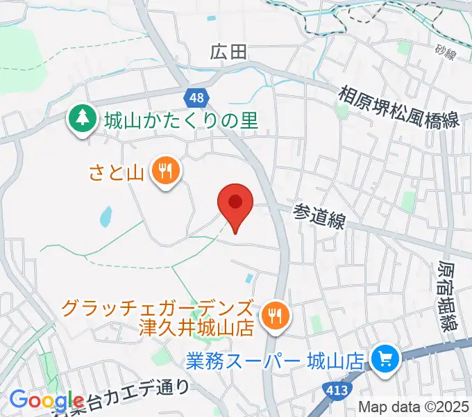 もみじホール城山の地図
