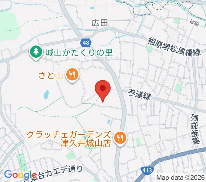もみじホール城山の地図