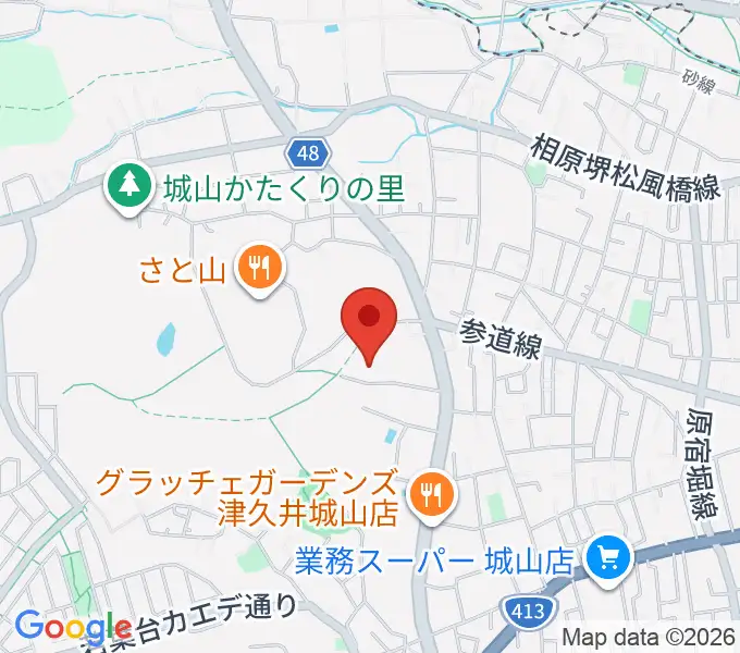 もみじホール城山の地図