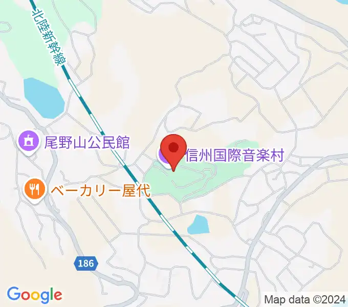 信州国際音楽村 ホールこだまの地図