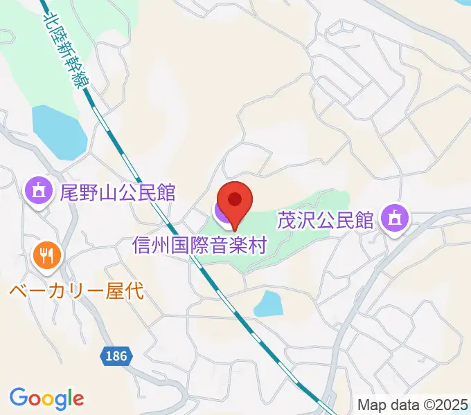 信州国際音楽村 ホールこだまの地図