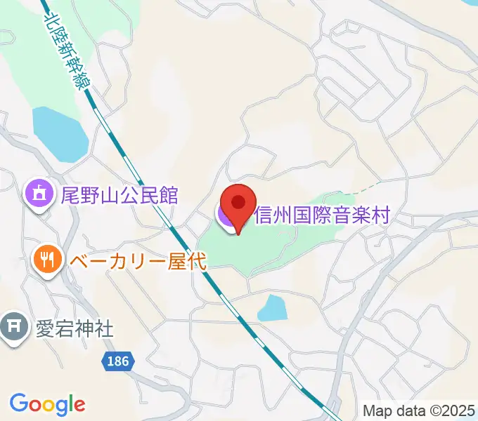 信州国際音楽村 ホールこだまの地図