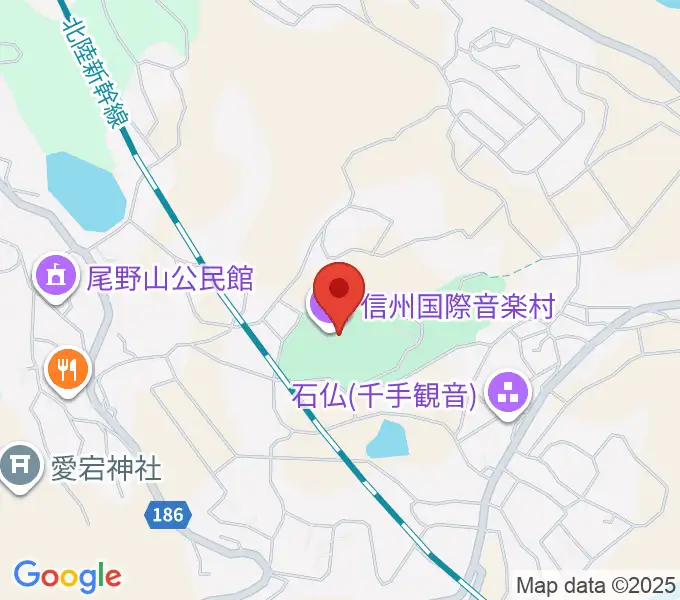 信州国際音楽村 ホールこだまの地図