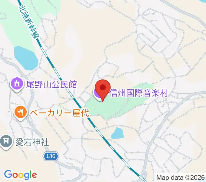 信州国際音楽村 ホールこだまの地図
